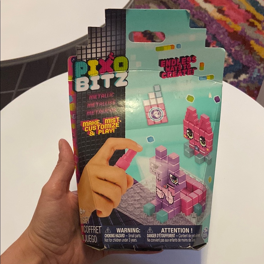 Pink and Purple Building Blocks Set